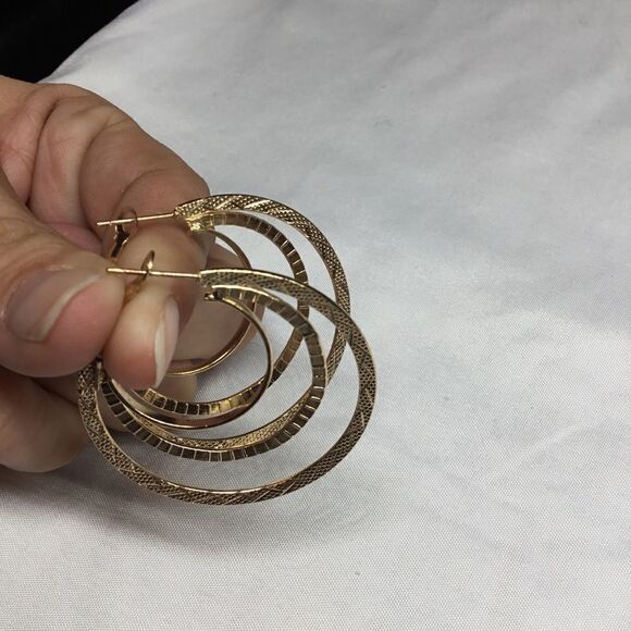 Triple Layer Hoops (H15) - Picture 3 of 5